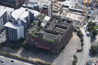 Heap's Rice Mill on Shaw's Alley, now disused but Grade II Listed, part of the Baltic Triangle Development Area, Liverpool, 2015.