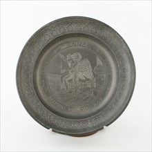Plate, Vienna, 18th century; engraving probably 19th century.
