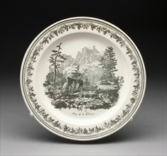 Plate, Creil, 1800/50.