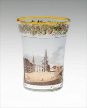 Beaker with a view of Dresden, Germany, 1816.