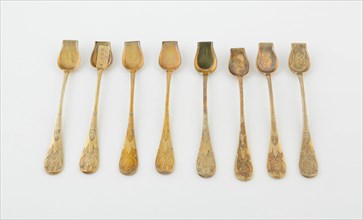Set of Salt Spoons (10), Paris, 1789/1820.