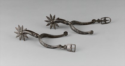 Pair of Spurs, Europe, early 17th century.
