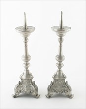 Candlestick (one of a pair), Liège, 19th century.