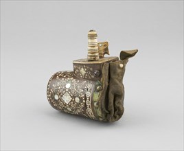 Powder Flask with Bullet Pouch, Central Europe, mid-17th century.