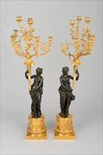 Pair of Eight Light Candelabra, France, c. 1785 or 19th century.