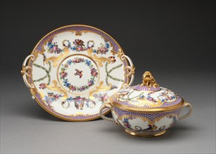Covered Bowl and Stand (Écuelle), Sèvres, 1779.