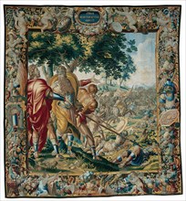 Cyrus Defeats Spargapises, from 'The Story of Cyrus', Flanders, c. 1670. Woven at the workshop of Albert Auwercx, from designs by Michiel Coxie.