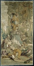 Psyche's Entrance into Cupid's Palace [left fragment], from The Story of Psyche, Beauvais, 1756/63. Woven at the Manufacture Royale de Beauvais under the direction of André Charlemagne Charron, after ...