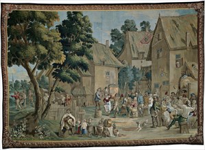 Village Fete (Saint George's Fair), from a Teniers series, Brussels, c. 1710. Woven at the workshop of Gaspard (Jasper) van der Borcht, after a design by David II Teniers.