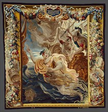 Caesar Throws Himself into the Sea, from 'The Story of Caesar and Cleopatra', Flanders, c. 1680. Woven at the workshop of Willem van Leefdael, after a design by Justus van Egmont.
