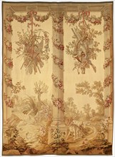 A Panel from a Porticoes Series, France, 1775/1800. Swans and hunting dogs. Woven at the Manufacture Royale du Beauvais or the Manufacture Royale d'Aubusson, possibly after designs by Jean-Baptiste Ou...