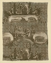 Le Romain (The Roman) (Furnishing Fabric), France, 1811. Designed by Jean Baptiste Huet, engraved by Jules Mallet, after Bartolomeo Pinelli.