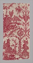 La Liberté Americaine (American Liberty) (Furnishing Fabric), France, 1783/89. Designed by Jean Baptiste Huet after medallion designed by Augustin Dupré.