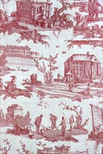 Les Travaux de la Manufacture (The Factory in Operation) (Furnishing Fabric), France, 1783/84. Designed by Jean Baptiste Huet, manufactured by Oberkampf Manufactory.