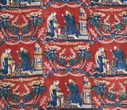 Le Mariage (Furnishing Fabric), Bolbec, c. 1810. Engraved by Alexis Nicolas Nöel after a design by Jean Baptiste Mallett.