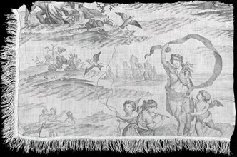 Birth of Venus (Furnishing Fabric), England, 1800/05. Engraved by Jean Baptiste Masse after Charles Joseph Natoire.