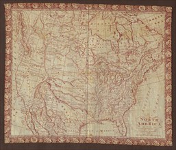 Map of North America (Handkerchief), Glasgow, 1811. Engraved by R. Gray after Robert Wilkinson