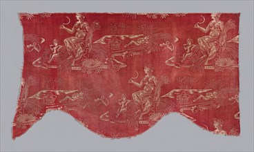 L'été (Summer) (Furnishing Fabric), Bolbec, c. 1820. Ceres with sickle and sheaves of wheat.