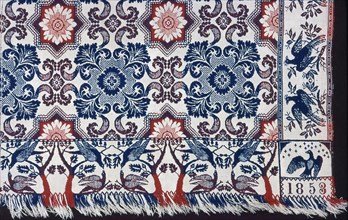 Coverlet, Indiana, 1853.
