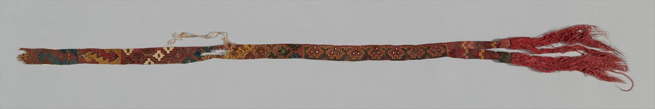 Fragment (Band), Peru, A.D. 500/1000. Possibly Huarmey Valley.