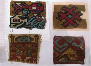 Tapestry Medallions, Peru, A.D. 650/700. Probably Nazca Valley.