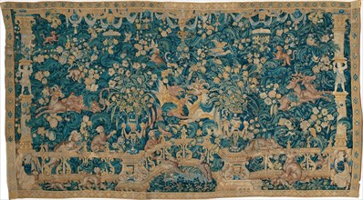Large Leaf Verdure with Proscenium, Animals, and Birds, Southern Netherlands, 1525/50.