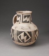 Pitcher with Stepped-Interlocking Motifs and Vertical Hatching, A.D. 950/1400.