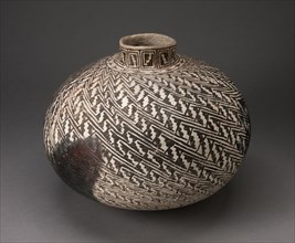 Jar with Interlocking-Stepped Motifs in Diagonal Pattern, A.D. 950/1400.