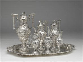 Tea and Coffee Service with Tray, 1850/1900.