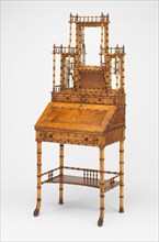 Desk, c. 1890. Faux-bamboo desk with mirrors. Attributed to R. J. Horner and Company.
