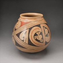 Jar with Diamond-Shaped Frames with Abstract Birds and Coiling Motifs, A.D. 1280/1450.