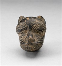 Fragment from a Blackware Vessel in the Form of a Puma Head, A.D. 1000/1400.