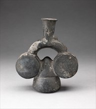 Stirrup Spout Vessel in the Form of Two Drums, A.D. 1200/1450.
