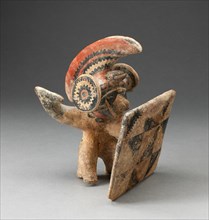Warrior with Headress and Shield, 200 B.C./A.D. 200.