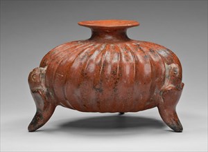 Vessel in the Form of a Squash with Parrot Supports, A.D. 1/200.