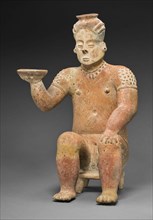 Seated Female Figure Holding a Bowl, A.D. 100/800.