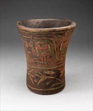 Drinking Vessel (Kero) with Floral and Animal Motifs, A.D. 1450/1532.