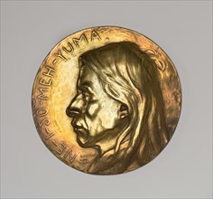 Ne-I-So-Meh - Yuma, 1904. Portrait medallion of Yuma man.