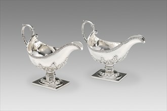 Pair of Sauceboats, 1852/61. Acanthus leaf decoration. Retailed by Ball, Black & Co.