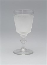 Westward Ho!/Pioneer pattern cordial glass, 1881.