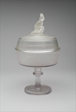 Covered Compote in the Pioneer Pattern, c. 1870.