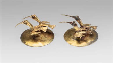 Ear Ornaments with Ibis, A.D. 1200/1450.