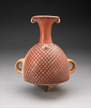 Vessel (Aryballos) with Textile Pattern and Spout Modeled as a Head, A.D. 1200/1450.