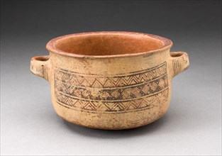 Minature Handled Bowl with Textile-like Design, A.D. 1450/1532.