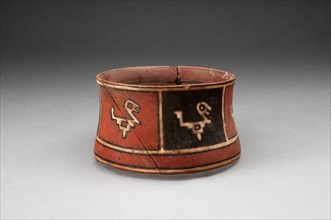 Miniature Straight-sided Bowl with Abstract Bird Motifs, A.D. 1450/1532.