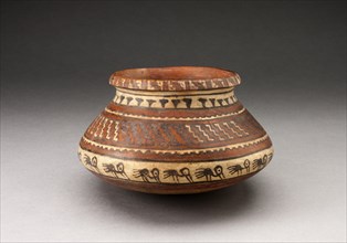 Jar with Bands of Geometric Motifs and Abstract Birds, A.D. 1450/1532.
