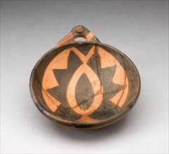 Miniature Bowl with Large Geometric Motif and Bird-Head Handle, A.D. 1450/1532.