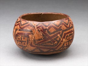 Miniature Bowl with Abstract Red and Black Geometric Patterns, A.D. 1450/1532.