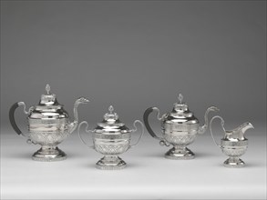 Tea and Coffee Service, 1809/12. Spouts in the form of swans' heads, with snake handles.