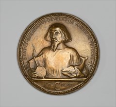 Medal commemorating Saint Brendan, Discoverer, c. 1869. Designed by John Frederick Mowbray-Clarke, possibly made at the J. K. Davison foundry.